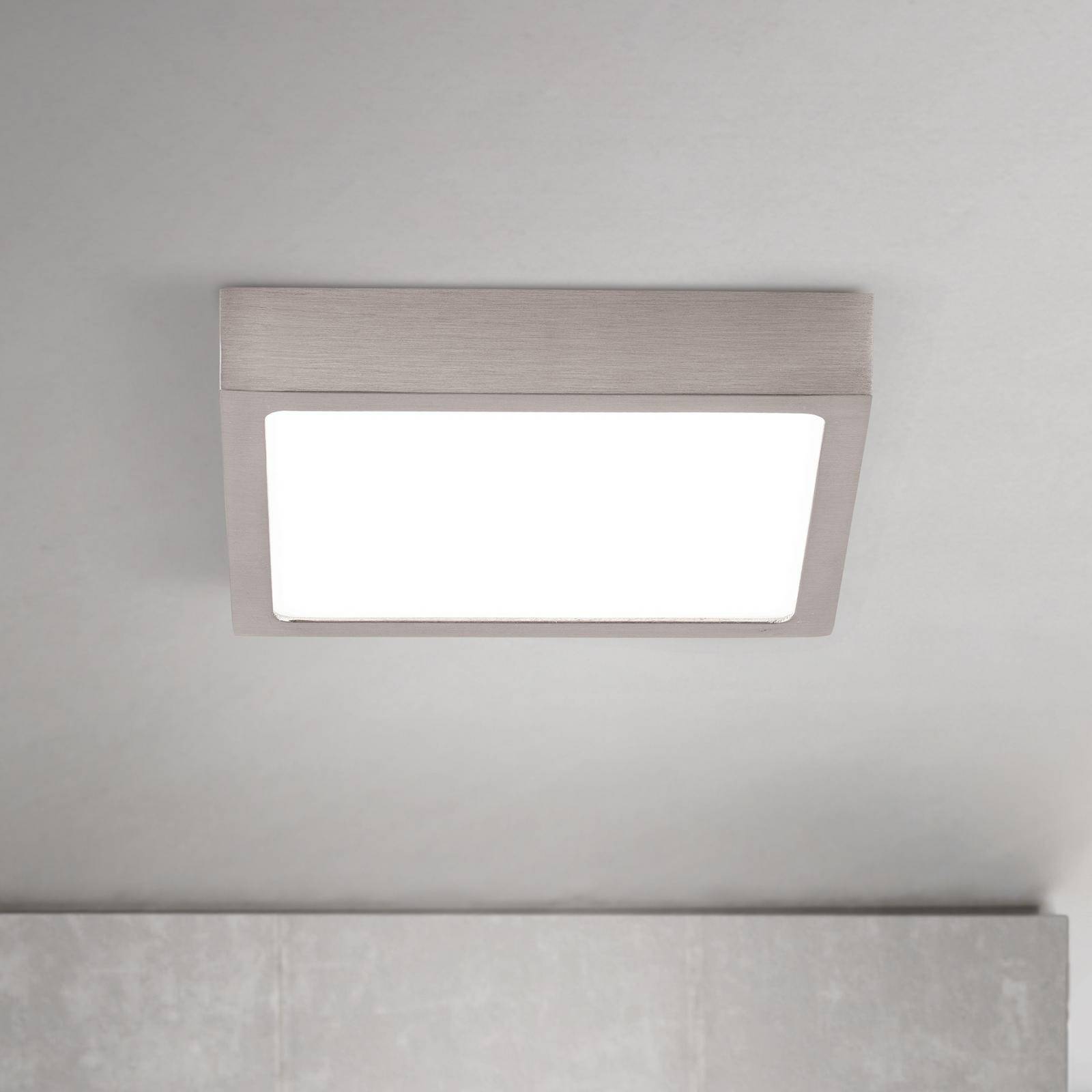 LED-Deckenlampe Disc nickelfarben satiniert, Länge 14 cm CCT günstig online kaufen