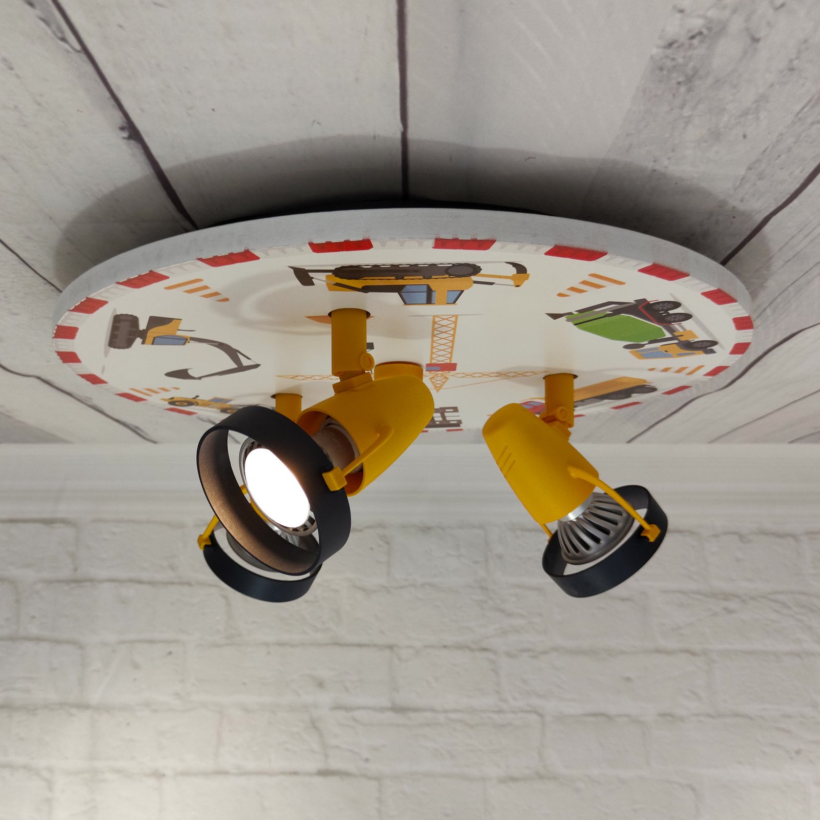 Spot pour plafond Chantier, à 3 lampes