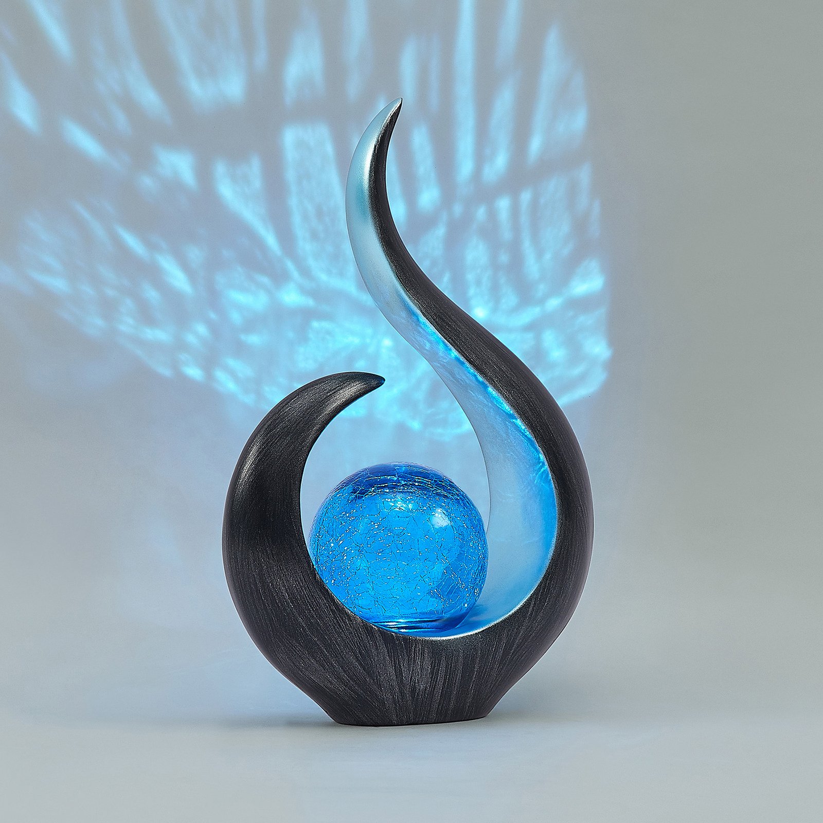 Lindby Jasem Solar-LED-Dekoleuchte, blaue Kugel