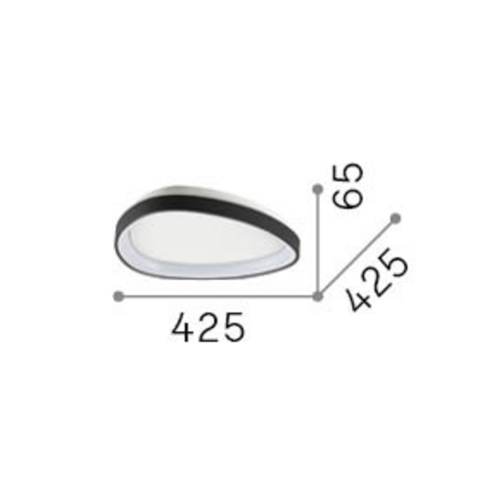 Candeeiro de teto LED IDEAL LUX Gemini preto, 42 cm, 2700 K, com interruptor Candeeiro de teto LED IDEAL LUX Gemini preto, 42 cm, 2700 K, com interruptor