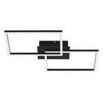 LED plafondlamp Frame CCT, zwart, 50x39cm