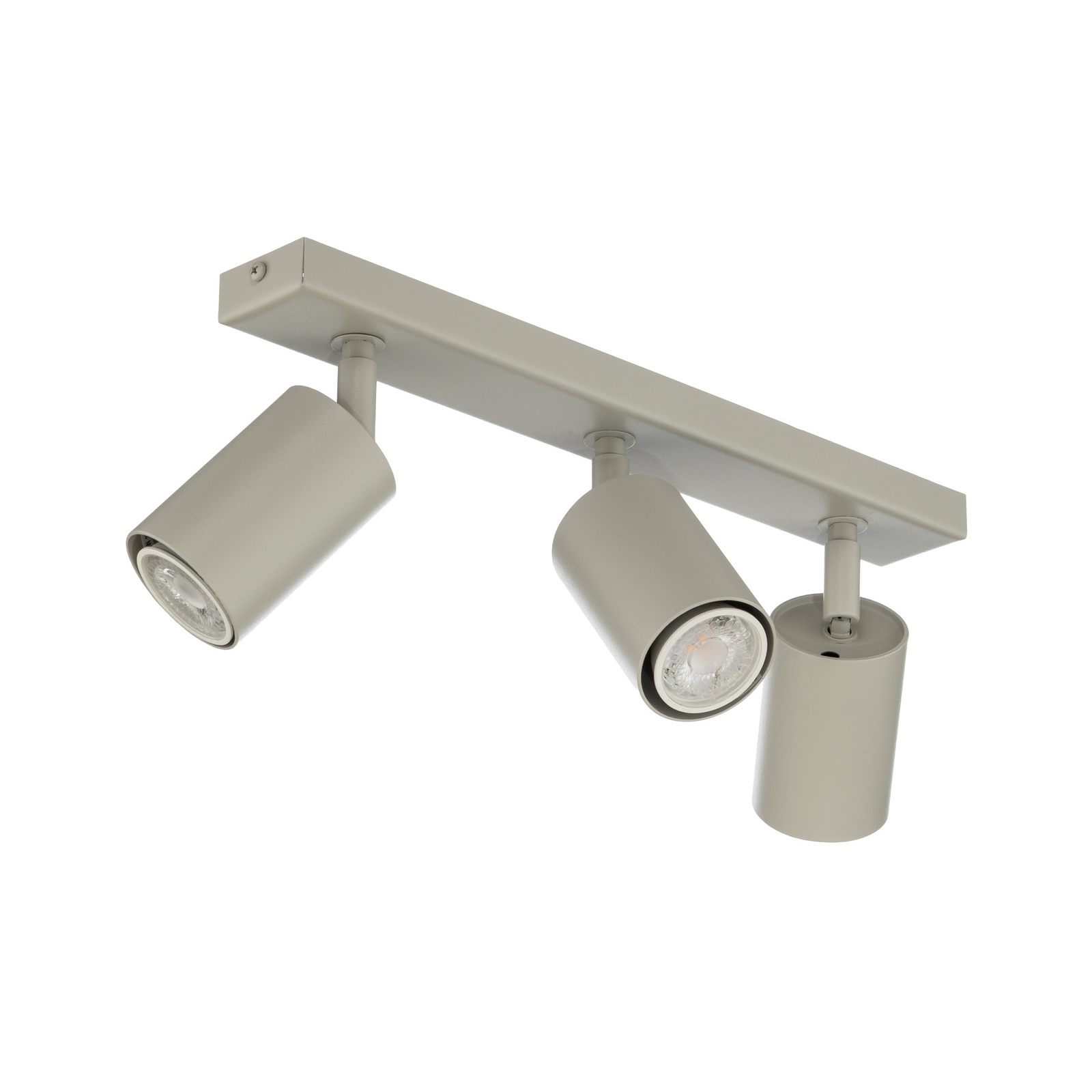 Spot de tavan Zoom, 3 becuri, gri-bej, oțel, GU10