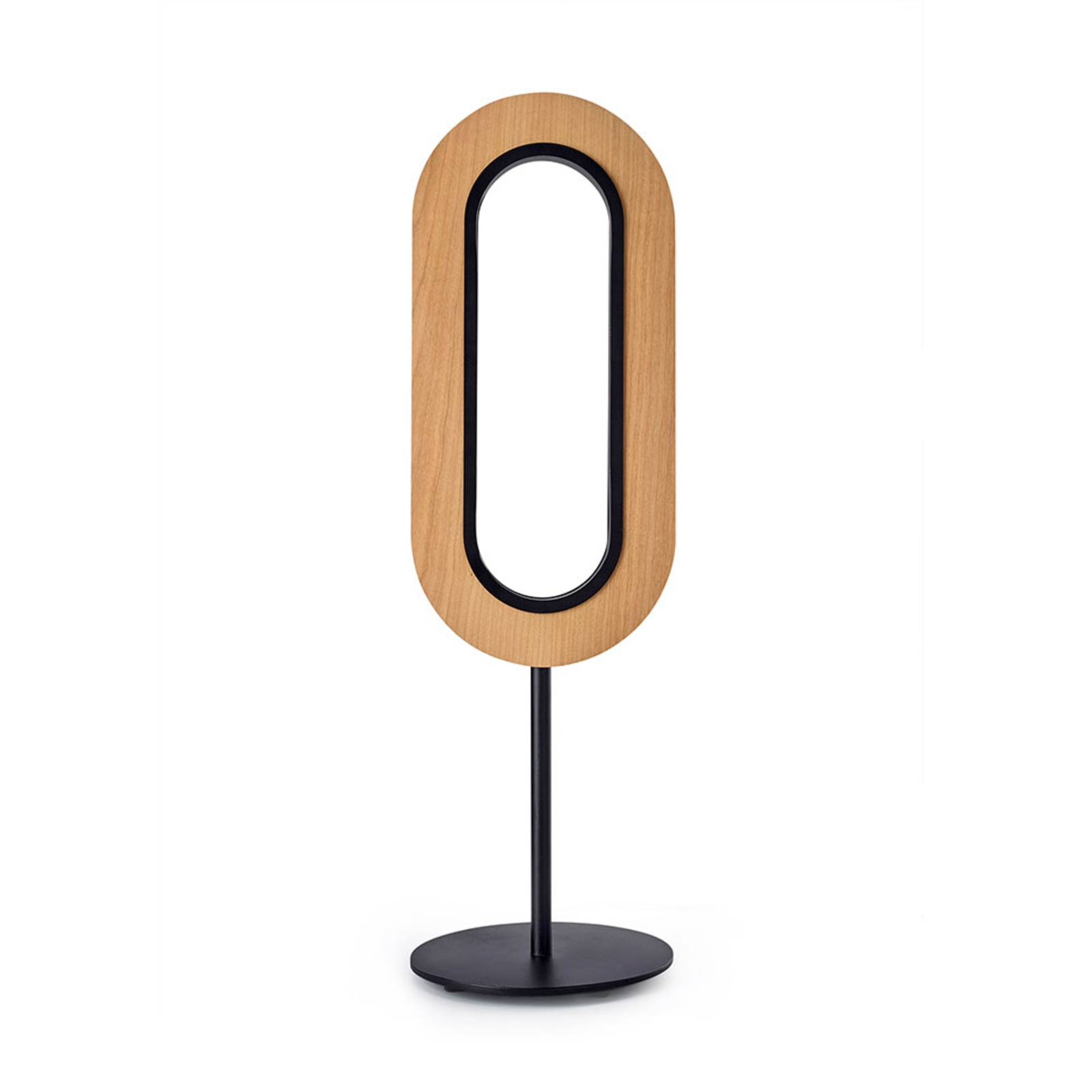 LZF Lens Oval LED-bordlampe, sort elfenben