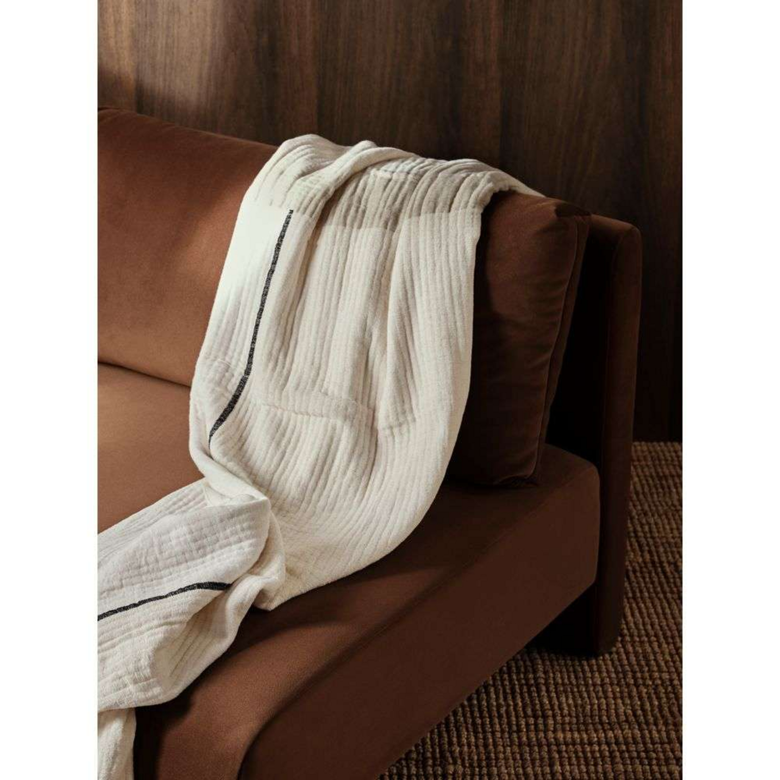 Dela Throw Natural/Off-White - ferm LIVING