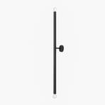 Wandlamp Tubo, zwart, 2-lamps hoogte 100 cm