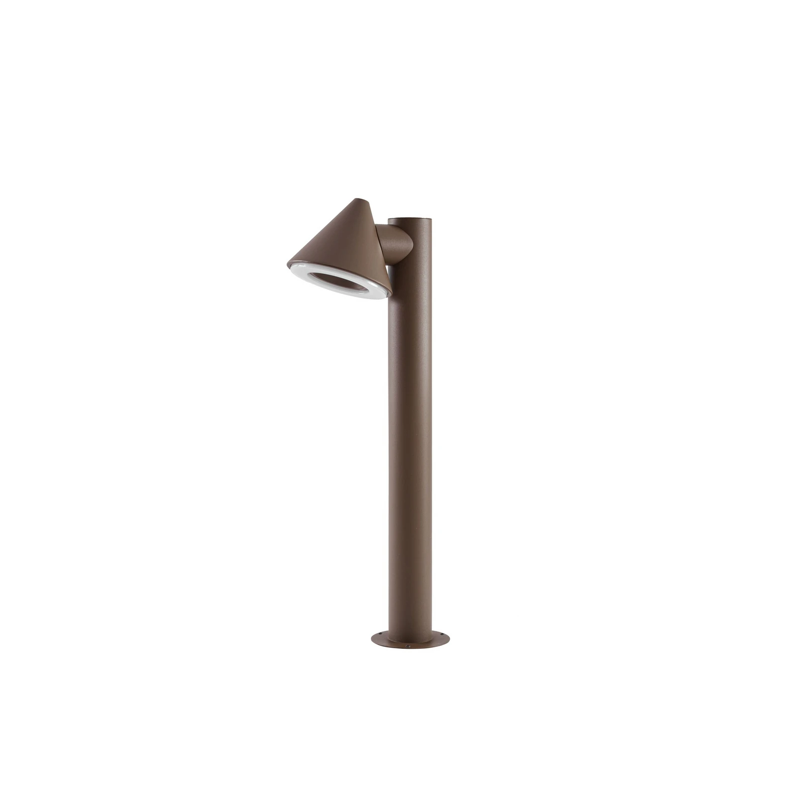 Lindby LED-väglampa Soran, brun, 60 cm, metall, IP44