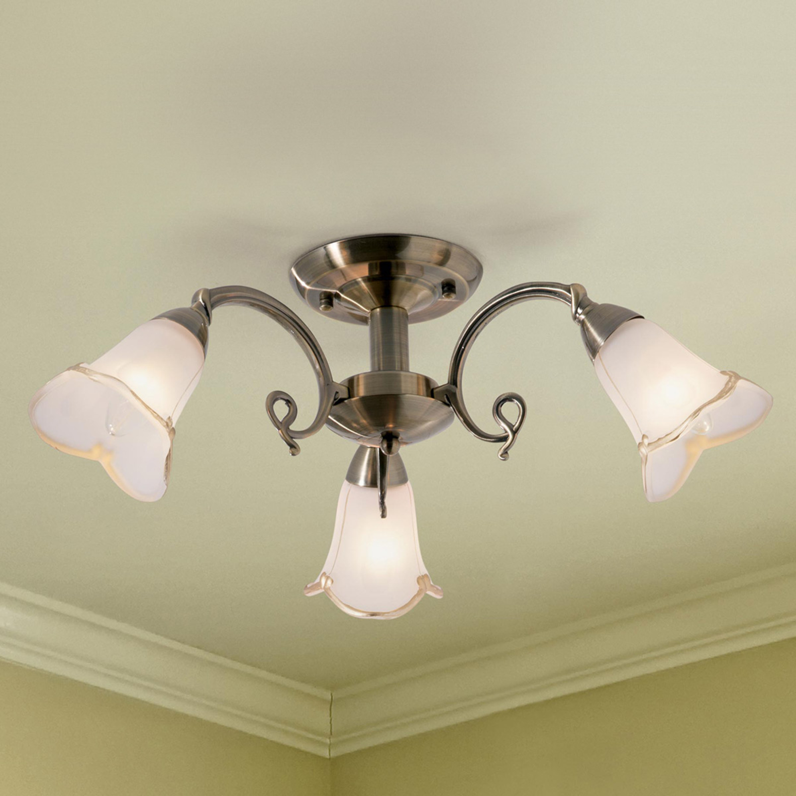 ceiling light with three bulbs