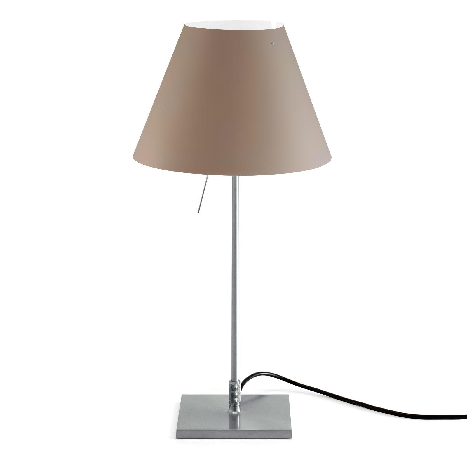 Luceplan Costanzina lámpara mesa aluminio, marrón