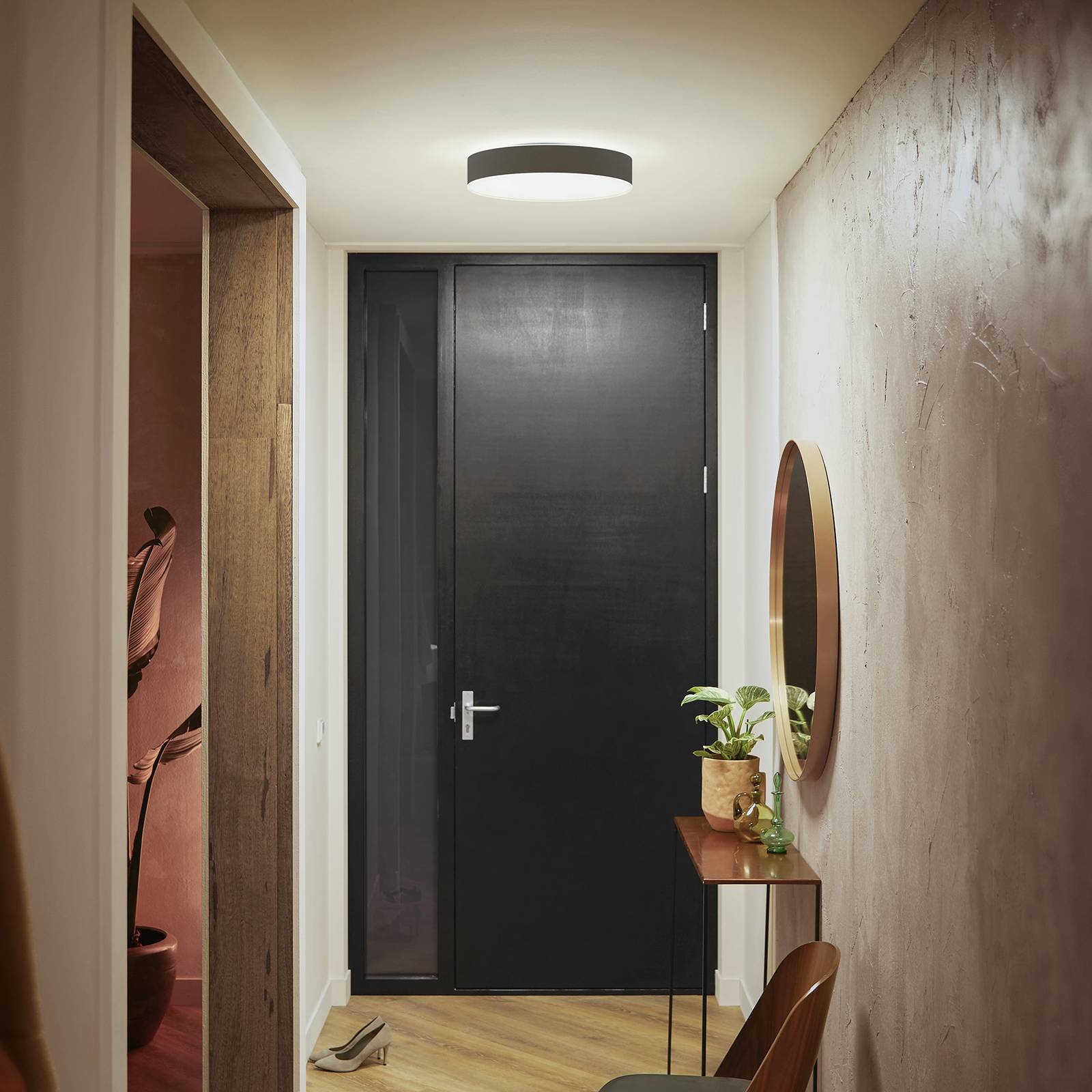 Philips Hue Enrave LED-Deckenlampe 38,1cm schwarz günstig online kaufen