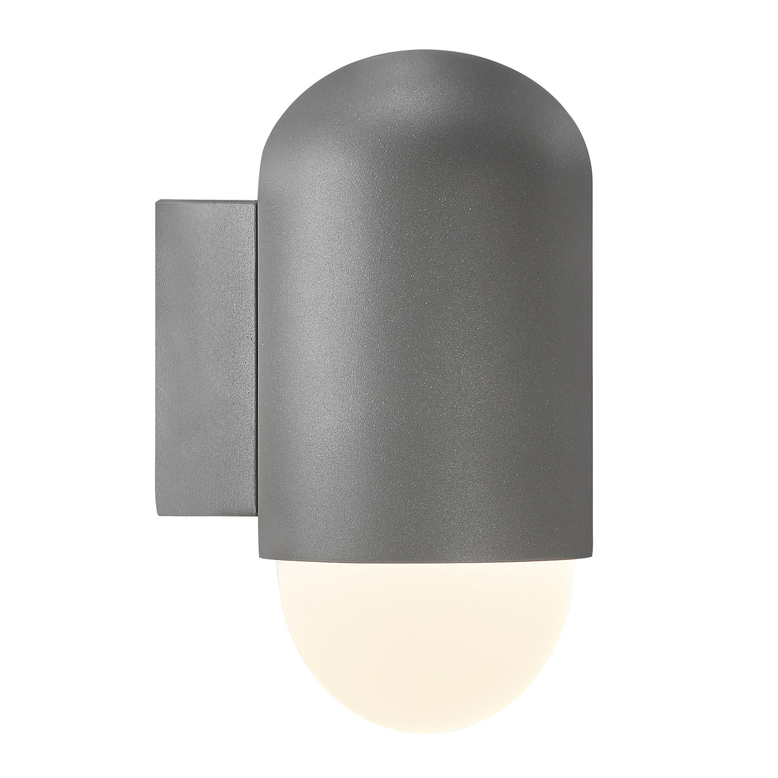 Vonkajšie nástenné svietidlo Heka, antracitovo sivé, hliník, výška 21,6 cm