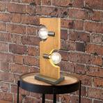 Tailor table lamp, light wood, 2-bulb