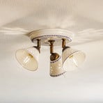 NONNA ceiling light in white ceramic, 3-bulb