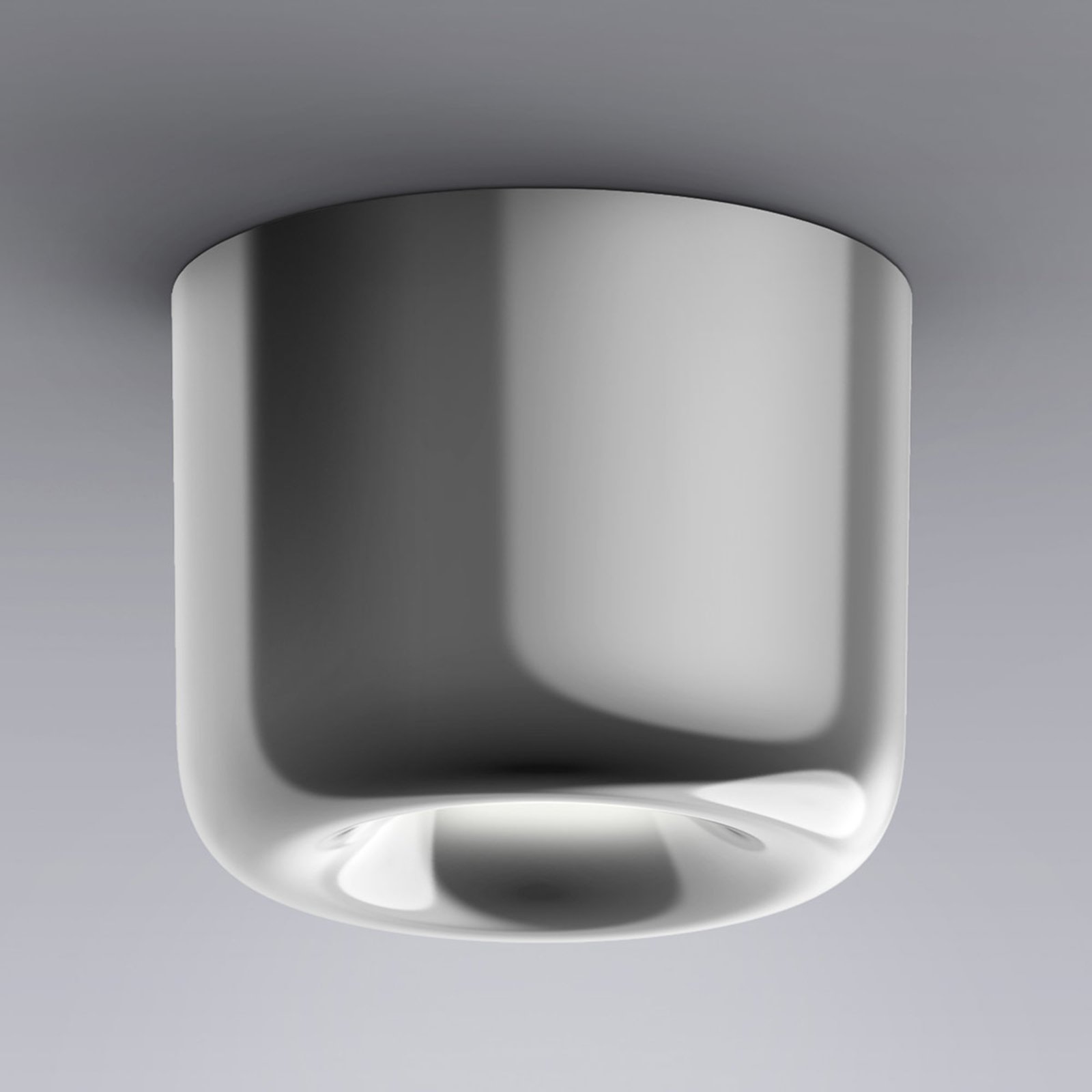 serien.lighting Cavity Ceiling S, aluminium blankt