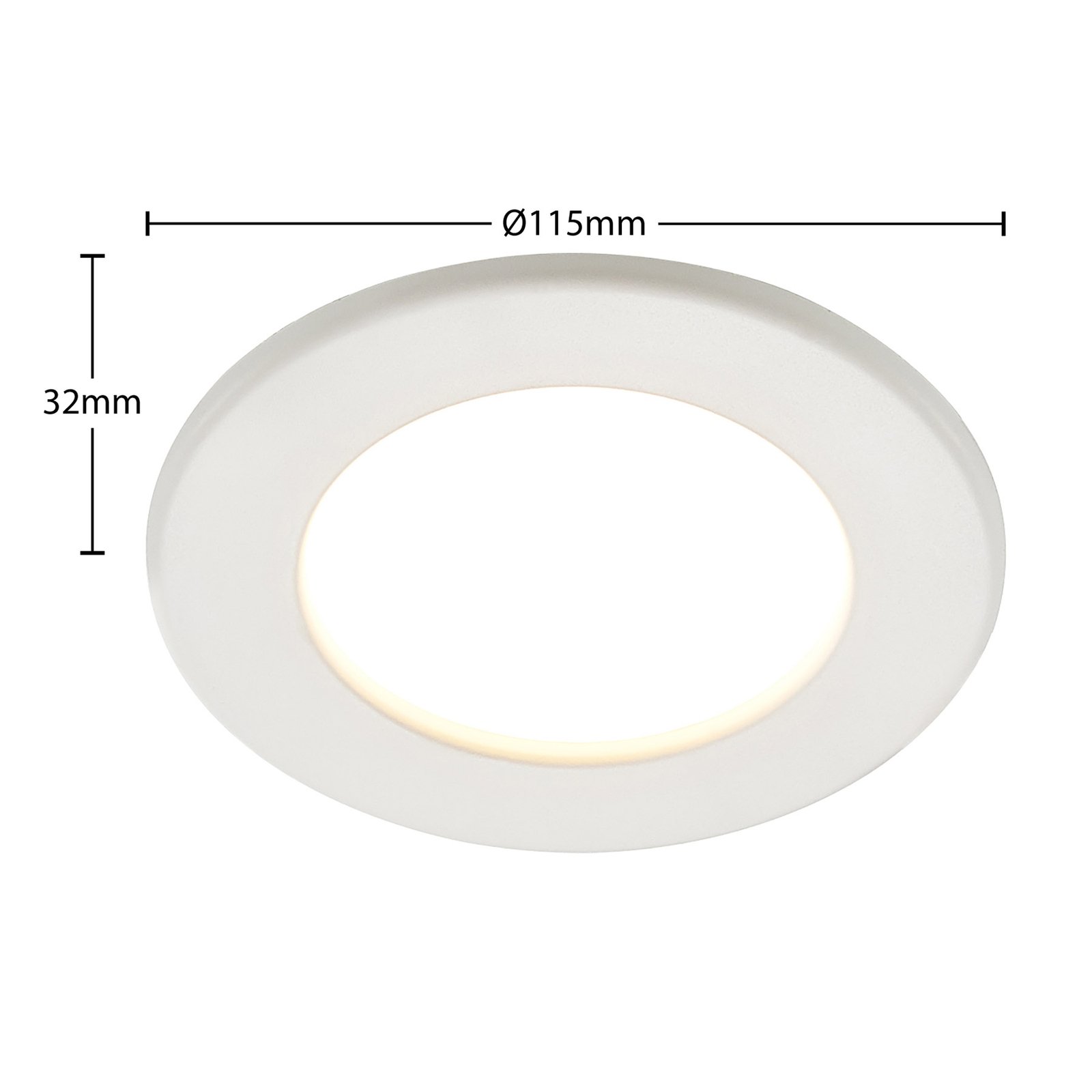 Prios Cadance spot LED da incasso, bianco, 11,5 cm