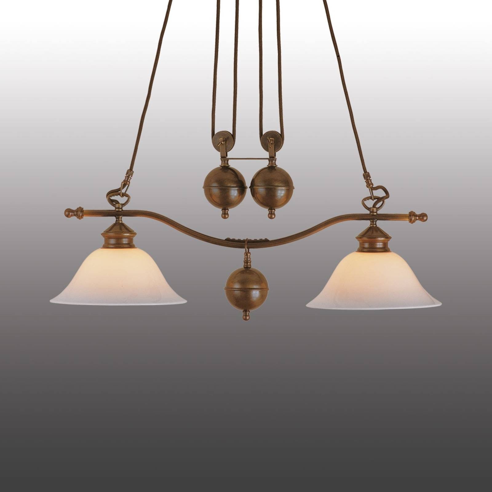 E-shop Menzel Anno 1900 dvoj-plameňová závesná lampa