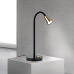 Lampada da tavolo Dotty, ottone, altezza 45 cm, base, dimmerabile, GU10