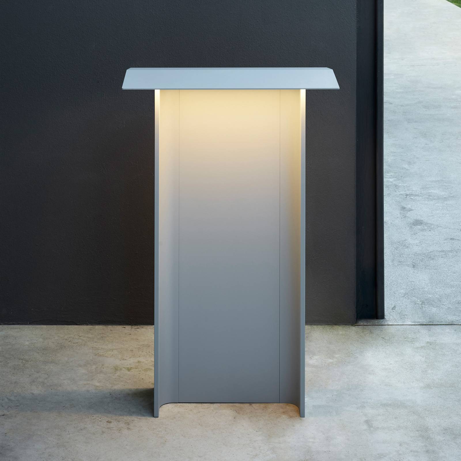 Luceplan Fienile borne LED 72 cm gris clair