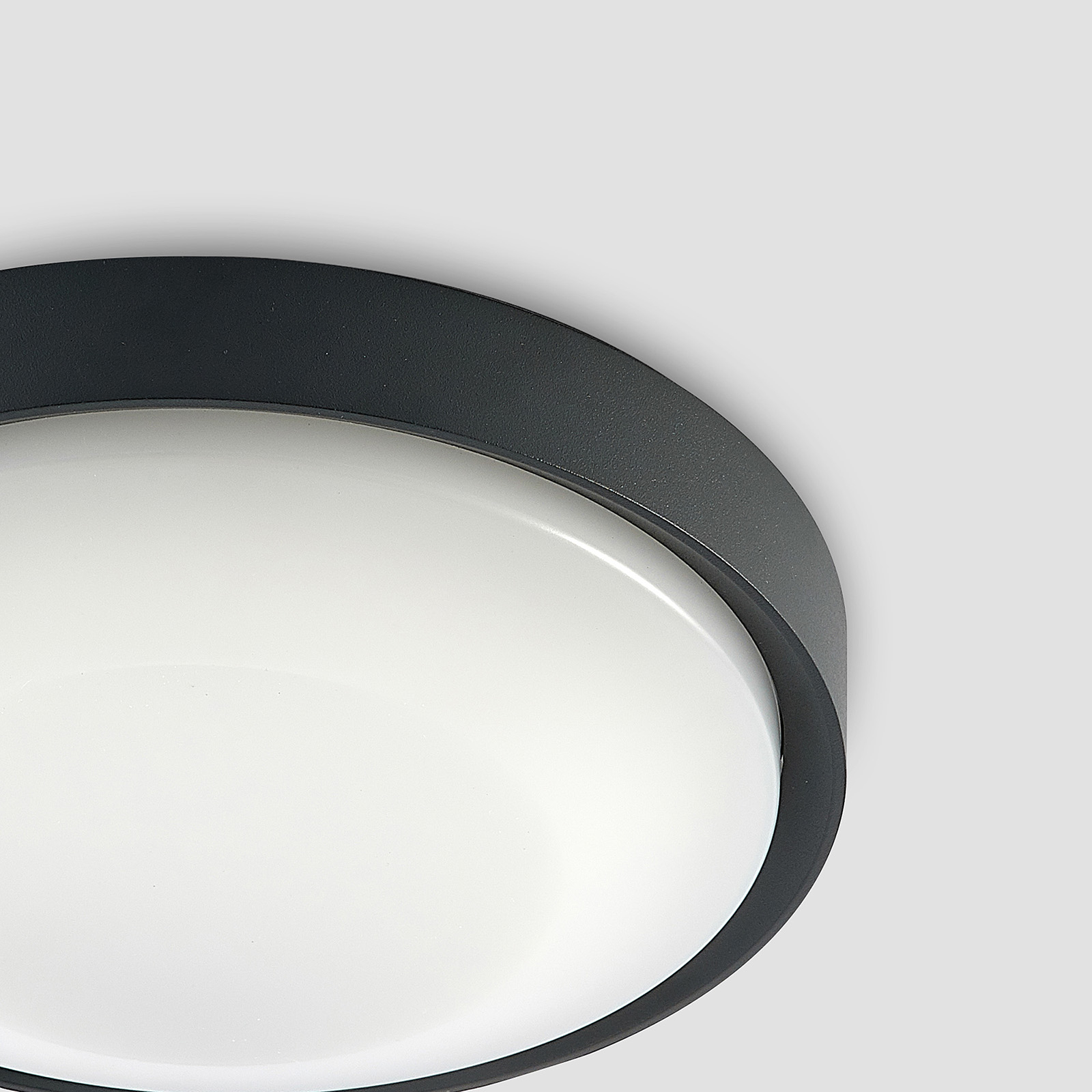 Lucande Lare LED udendørs loftslampe, Ø 25cm