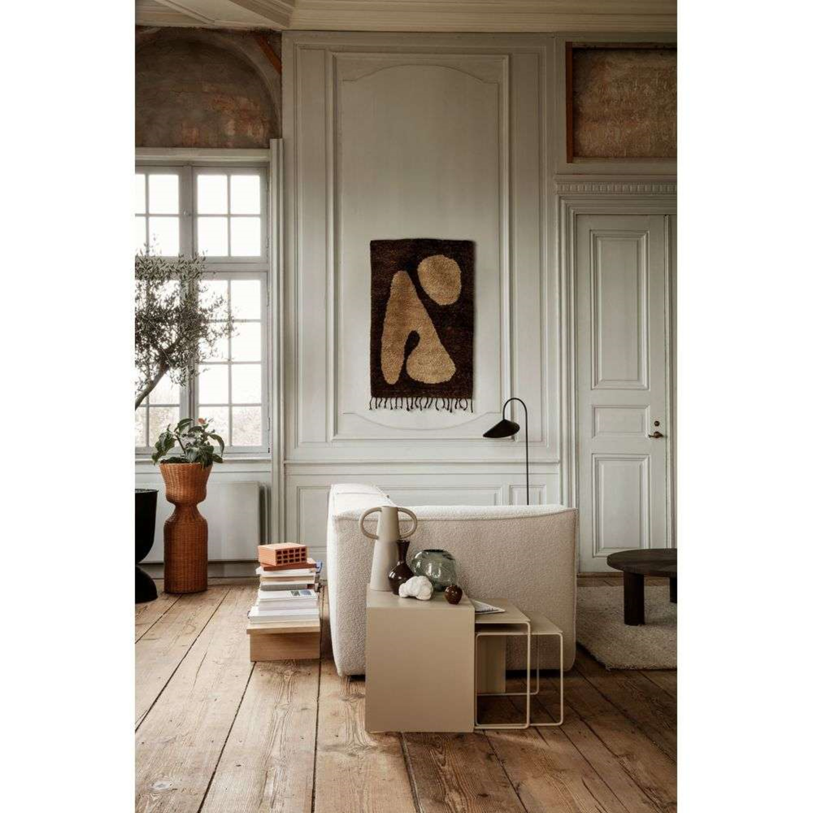 Abstract Tapis Small Brown/Off-White - Ferm Living