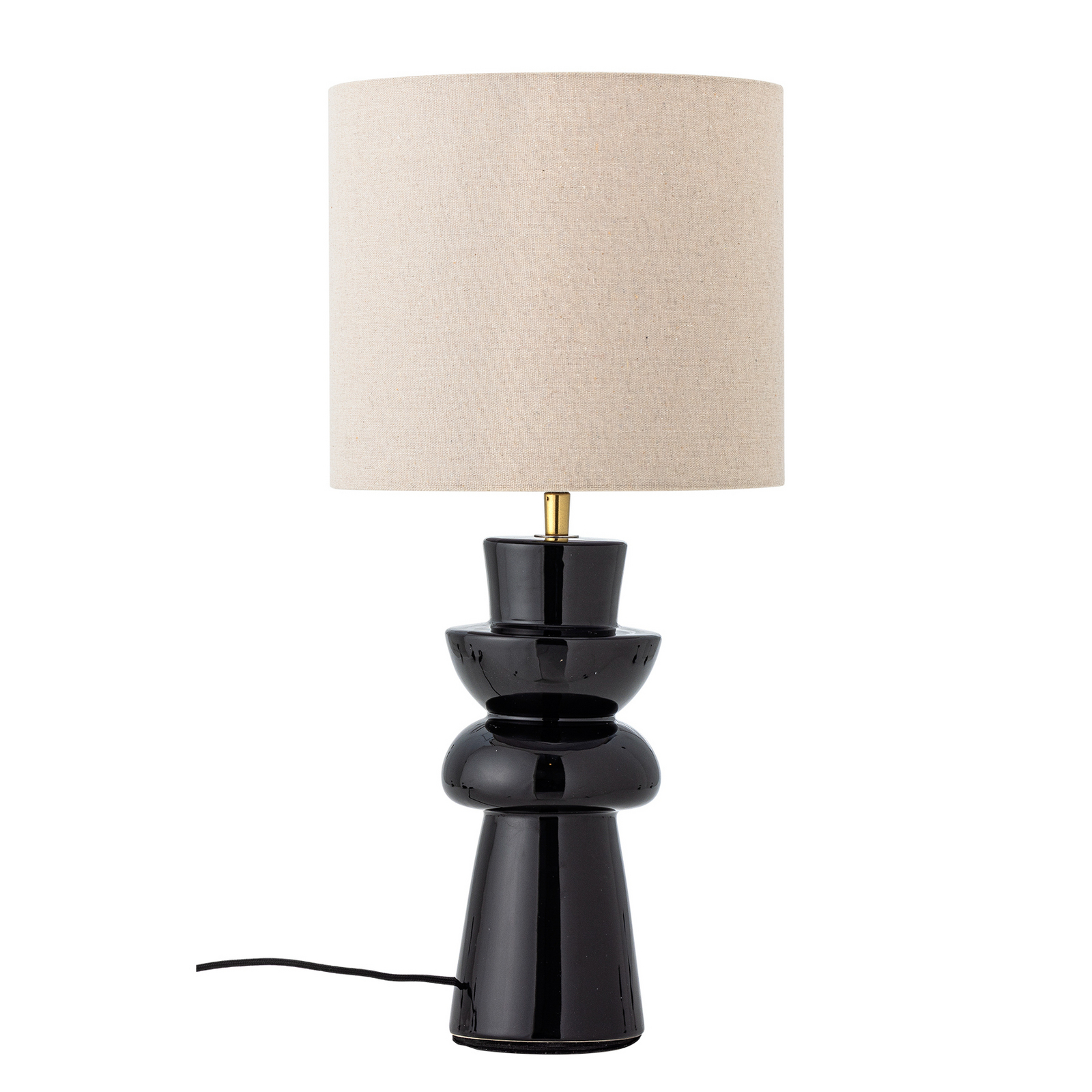Lampada da tavolo Lio, nera/crema, altezza 53 cm - Bloomingville