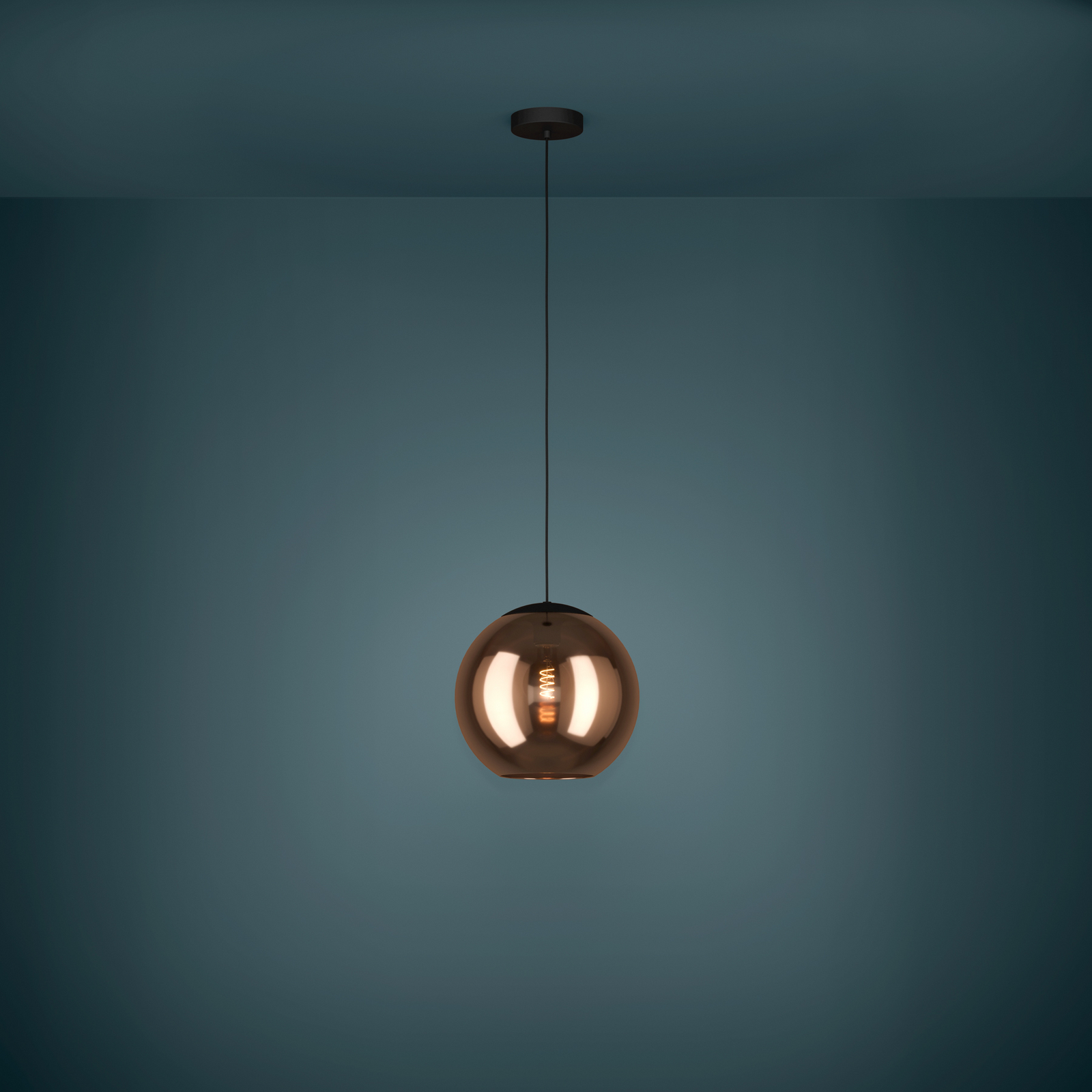 EGLO Stars Of Light Suspension Cordoba à 1 lampe, couleur cuivre