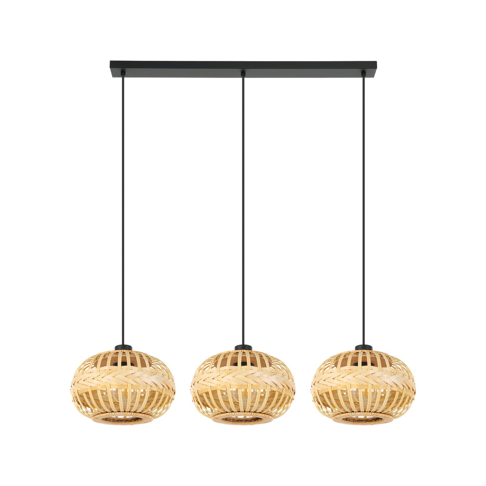 EGLO Amsfield 1 lampada a sospensione, a 3 luci, allungata