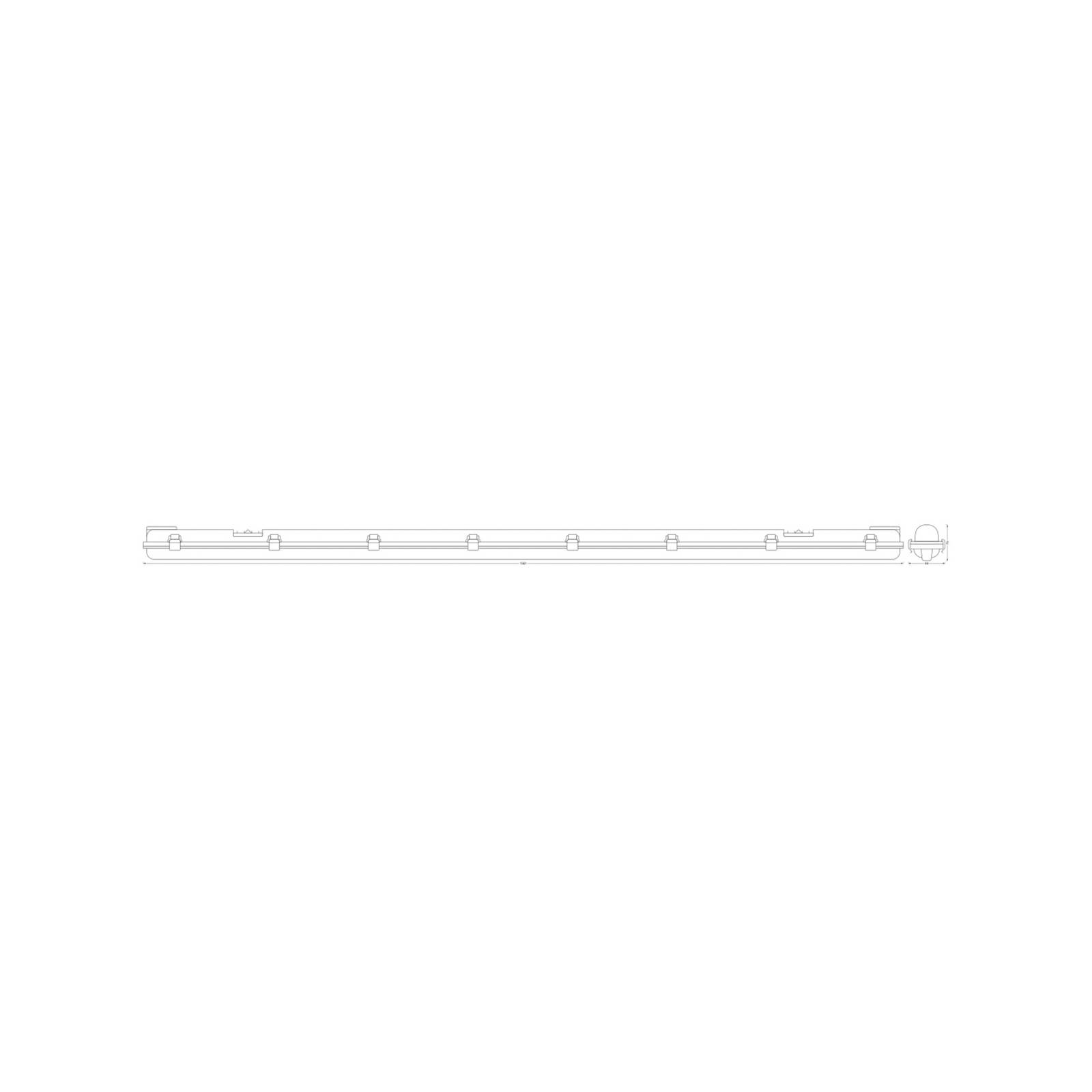 Oprawa LED OSRAM odporna na wilgoć SUBMARINE, 156 cm, 19 W, szara, IP65