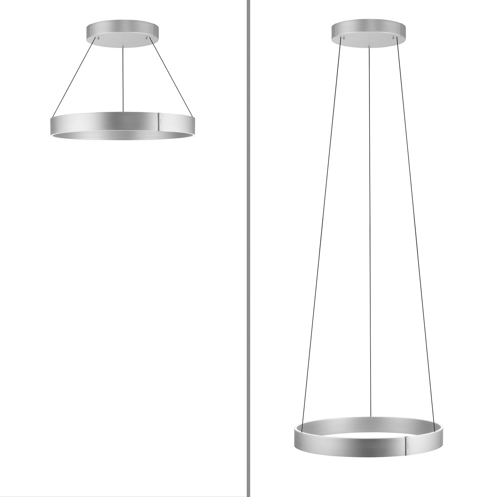 E-Clipse LED-hänglampa, stone, Ø70 cm, metall, CCT – PURE E-Clipse LED-hänglampa, stone, Ø70 cm, metall, CCT – PURE