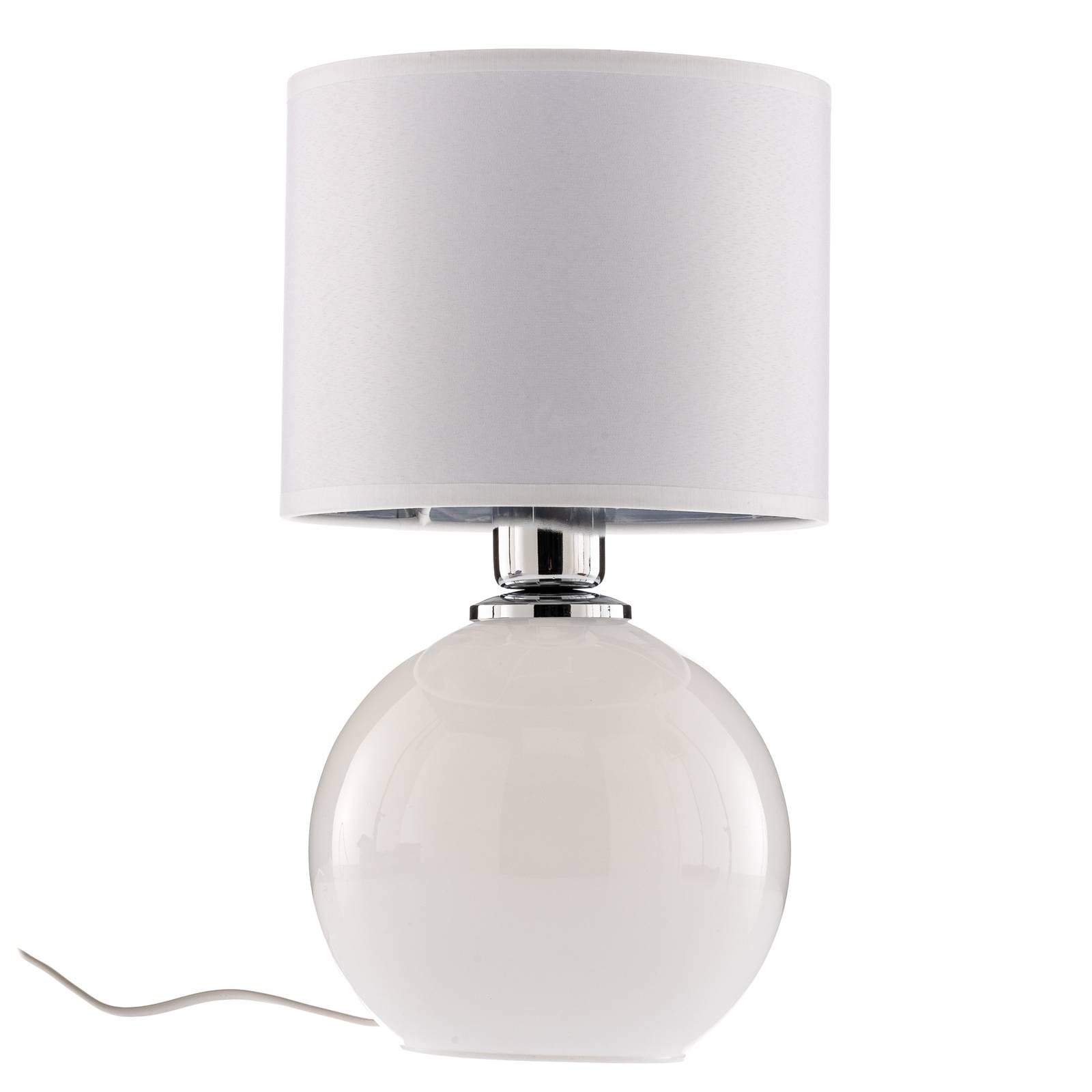 Lampe à poser Palla Ø 20 cm blanc-argenté