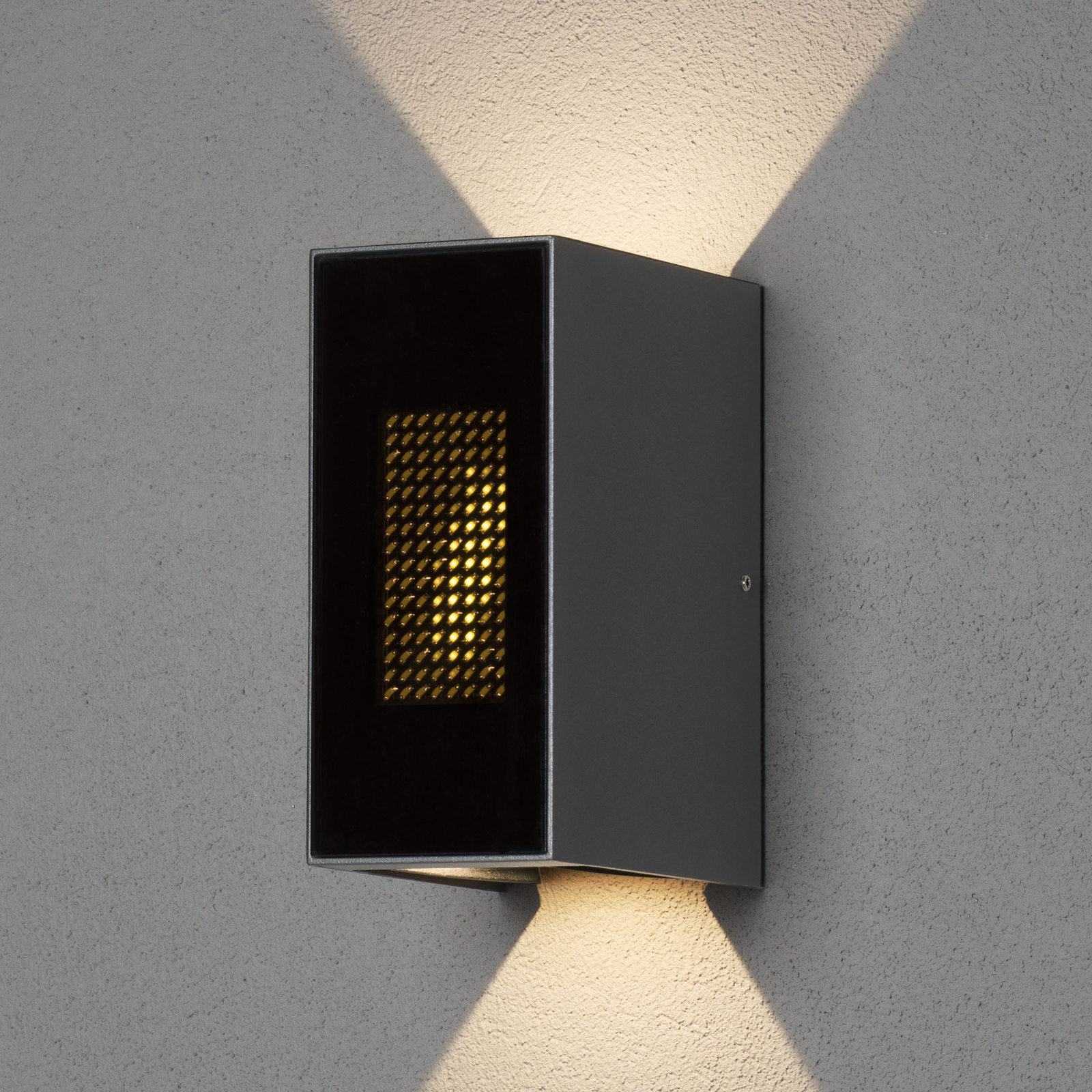 LED-Außenwandlampe Cremona anthrazit Flammeneffekt