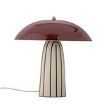Lampada da tavolo Arvid, rosso scuro/crema - Bloomingville