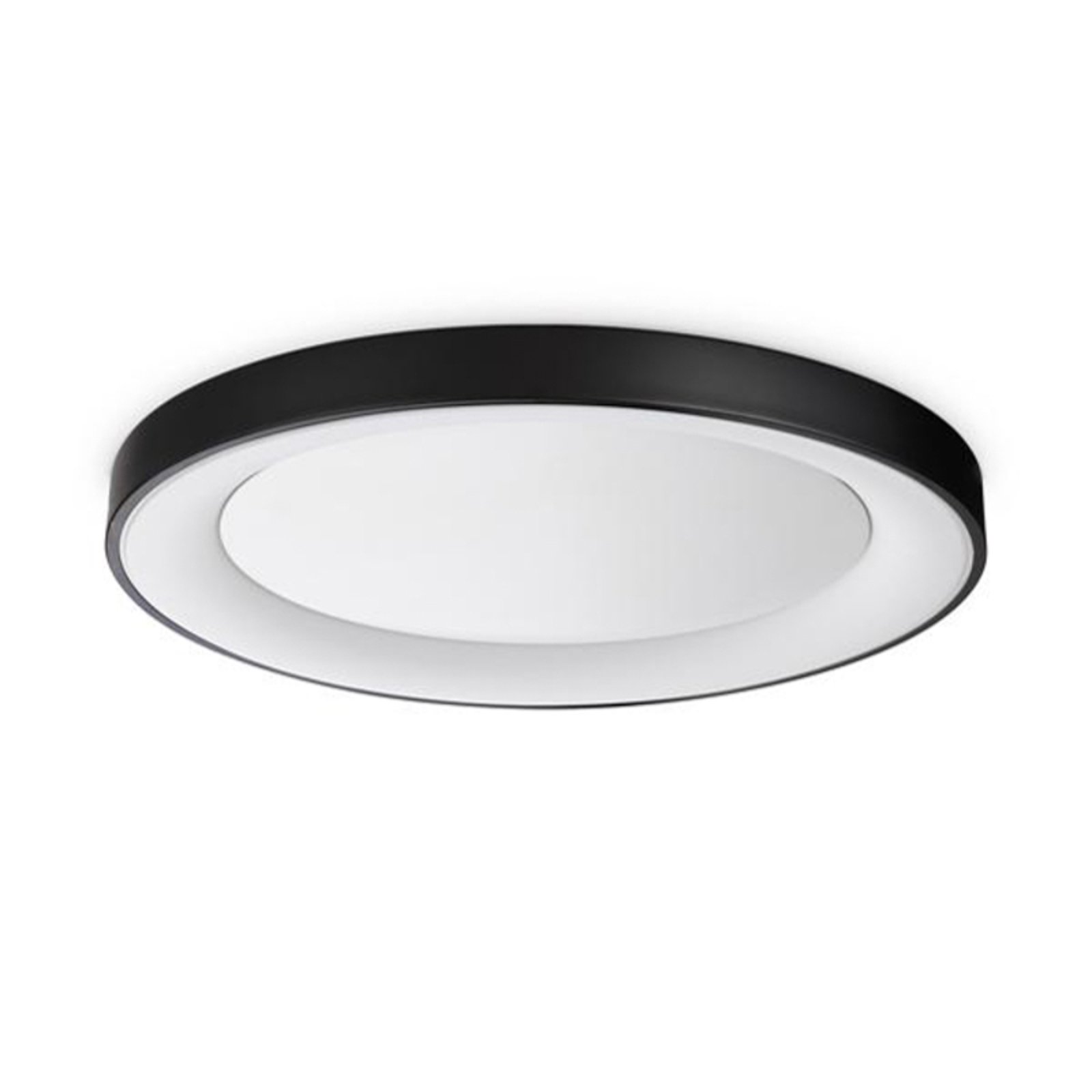 Ideal Lux Candeeiro de teto LED Planet, preto, Ø 60 cm, metal