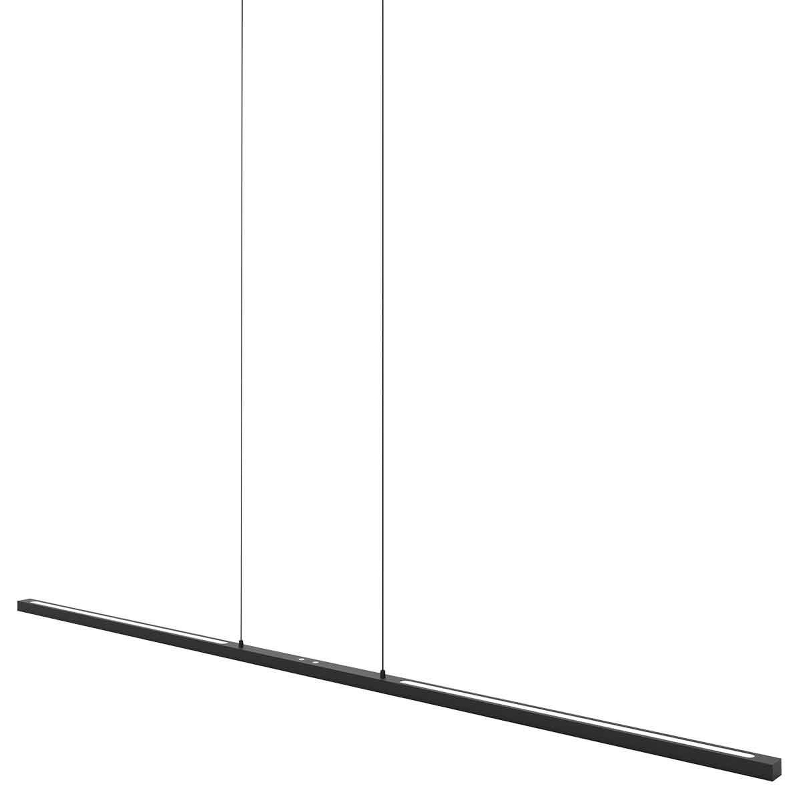 Závěsné svítidlo LED Bande, 155 cm nahoru/dolů, černé, CCT, stmívač