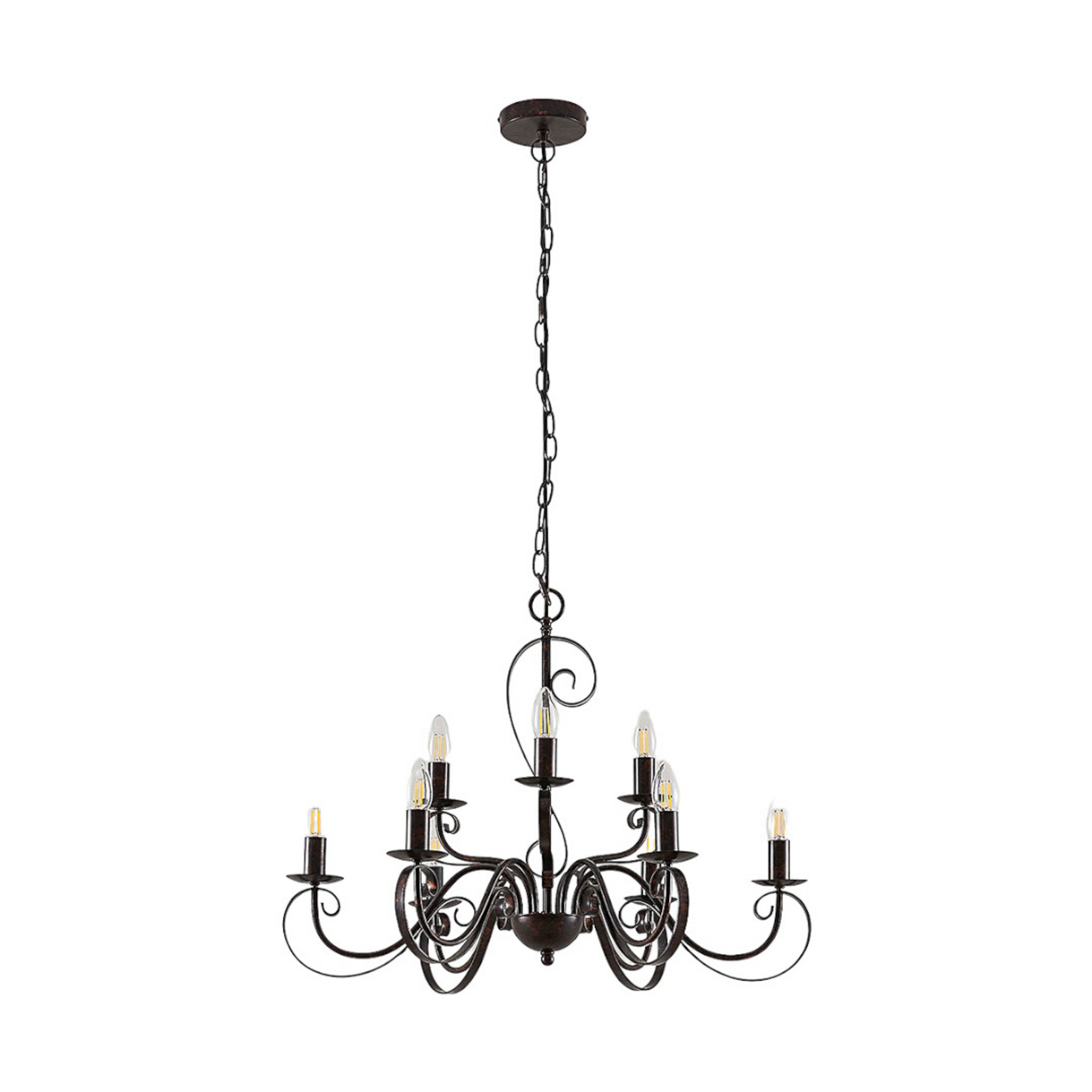 Caleb 9 Lustre Rust - Lindby