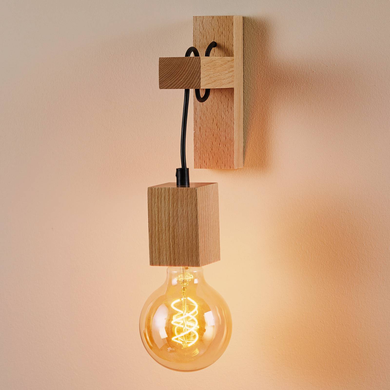 Zdjęcia - Żyrandol / lampa Eko-Light Kinkiet Jack z jasnego drewna, kątowa