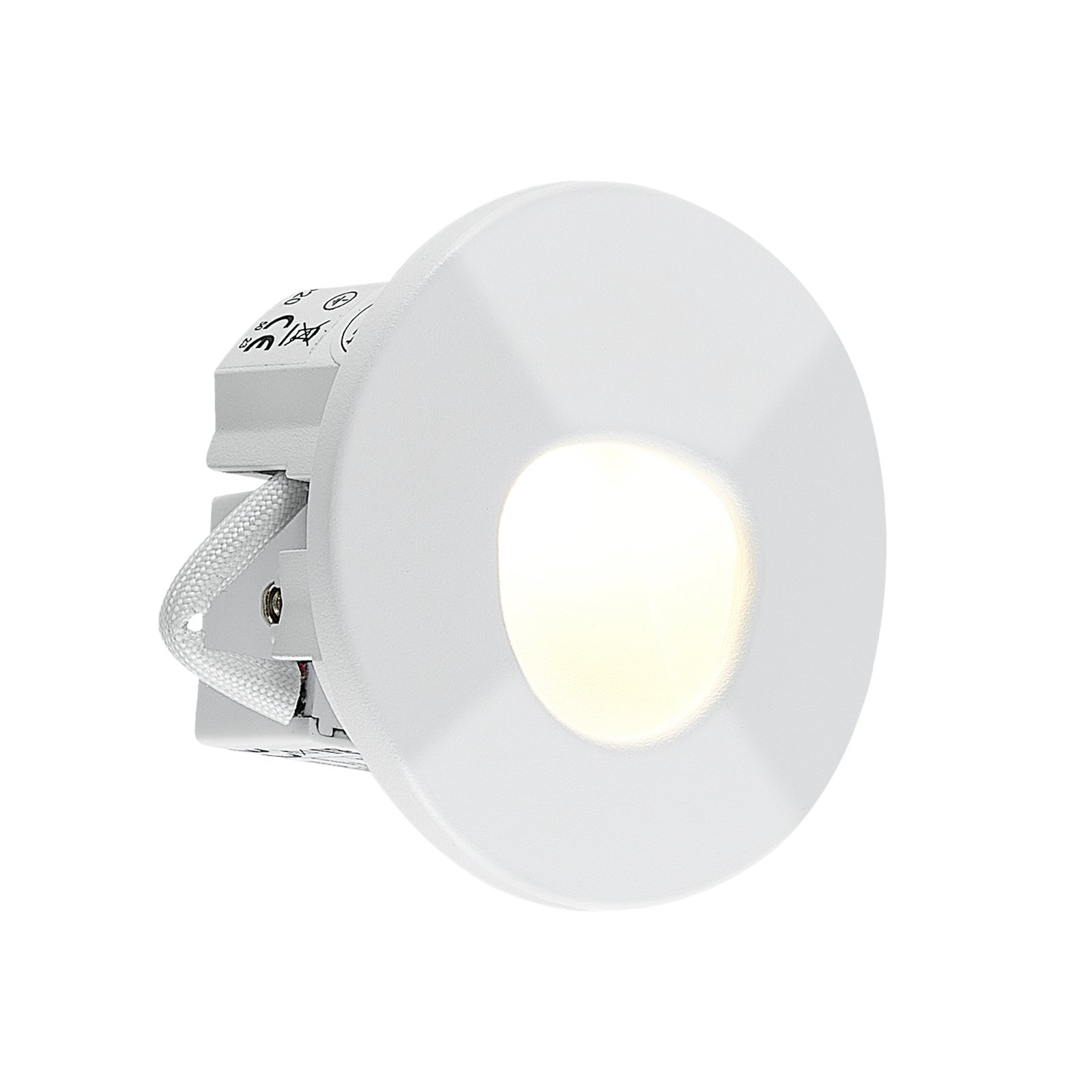 Molto Luce LED svetilka za vgradnjo Wall 68R Sina IP44 RD, bela, CCT