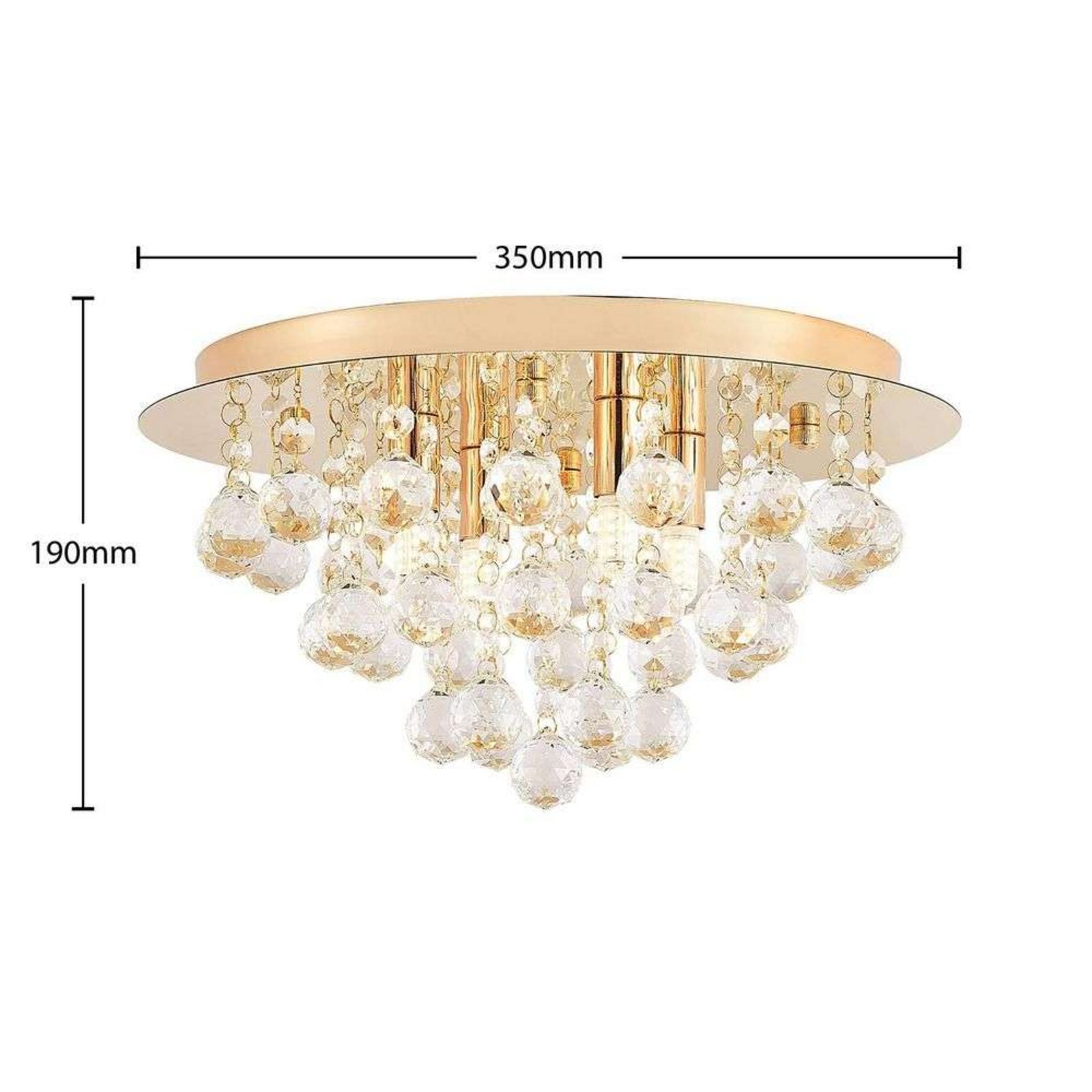 Gillion 4 Plafonieră Crystal/Gold - Lindby