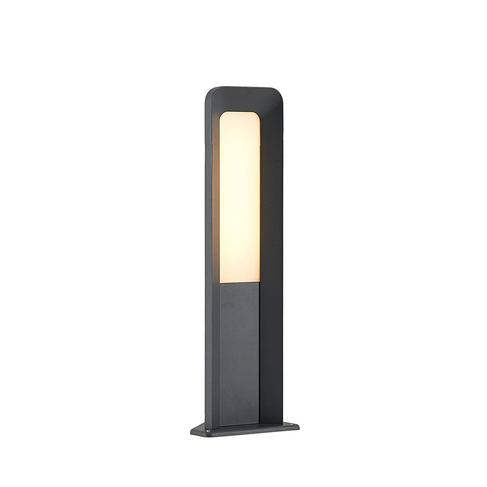 Lucande Secunda LED pillar light, height 50 cm, aluminium, polycarbonate, 11 W, L: 17 cm, W: 11 cm, H: 50 cm