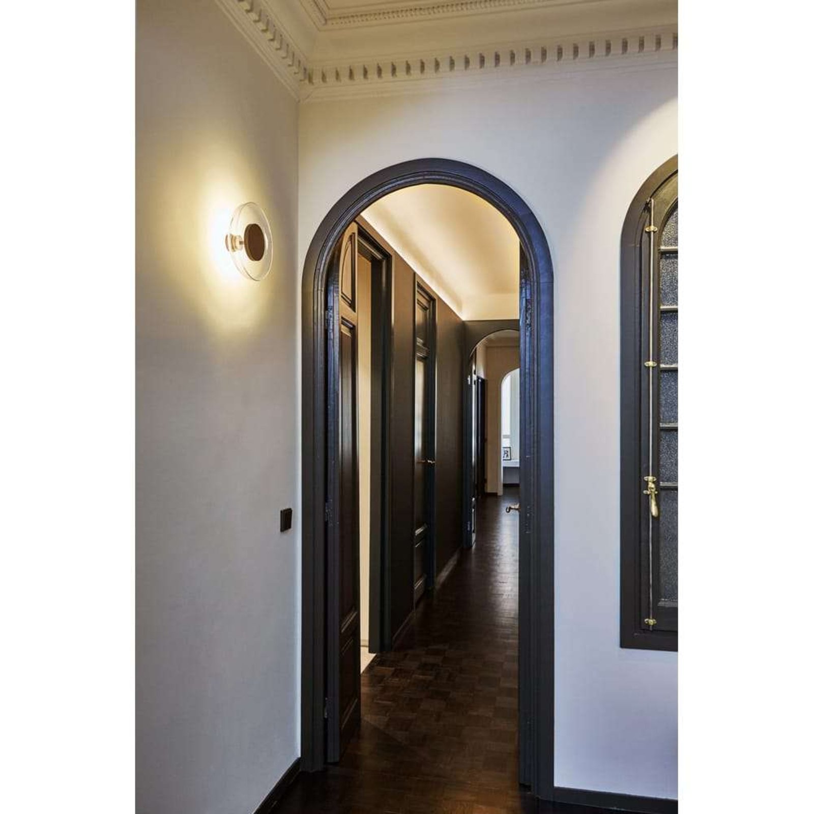 MARSET LED nástenné svetlo Aura Plus Ø 25 cm On/Off, priehľadné MARSET LED nástenné svetlo Aura Plus Ø 25 cm On/Off, priehľadné