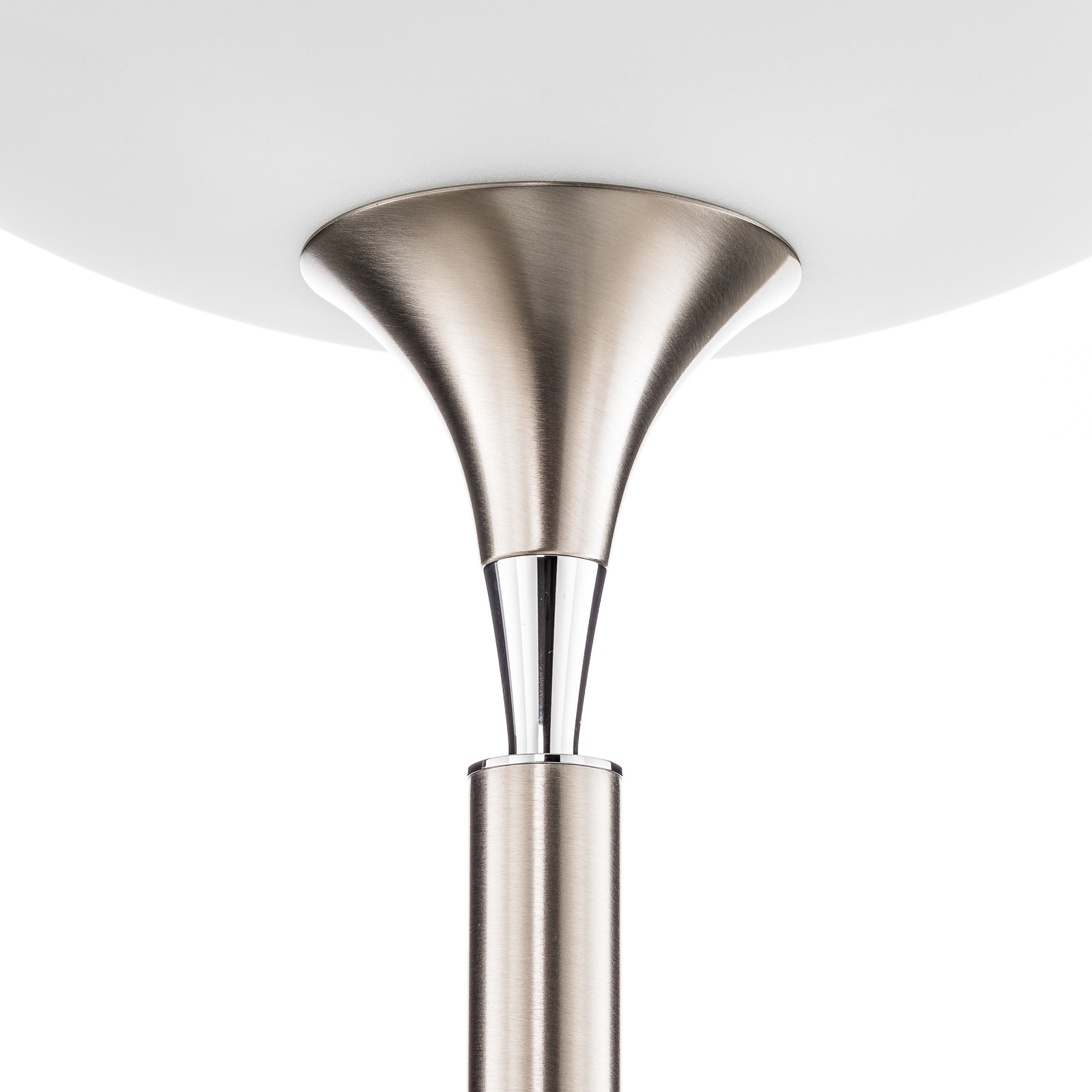 BANKAMP Opera LED uplighter floor lamp, touch dimmer, nickel
