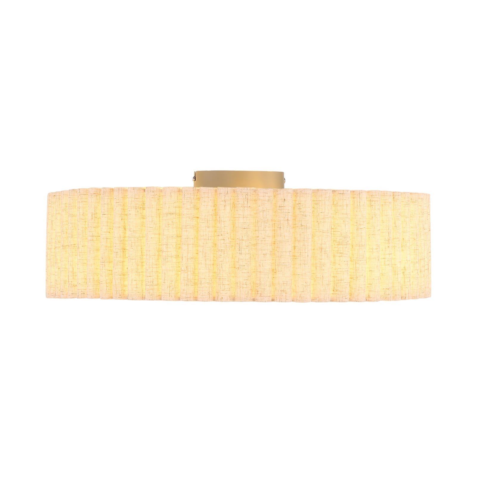 Plafondlamp Jannie, naturel, linnen, 3-lamps, Ø 50 cm, E27 Plafondlamp Jannie, naturel, linnen, 3-lamps, Ø 50 cm, E27