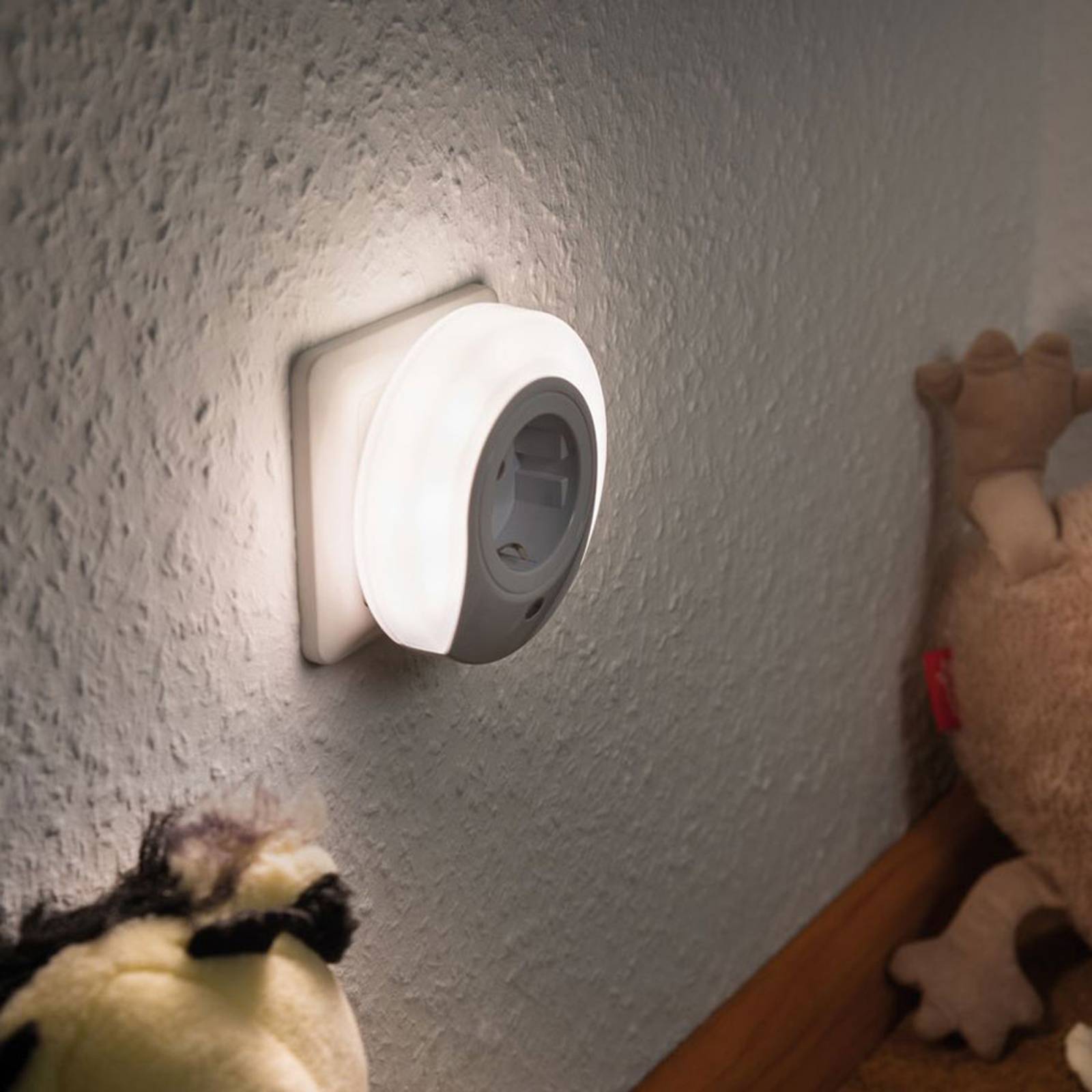 Paulmann Viby LED-natlys med stikdåse rund