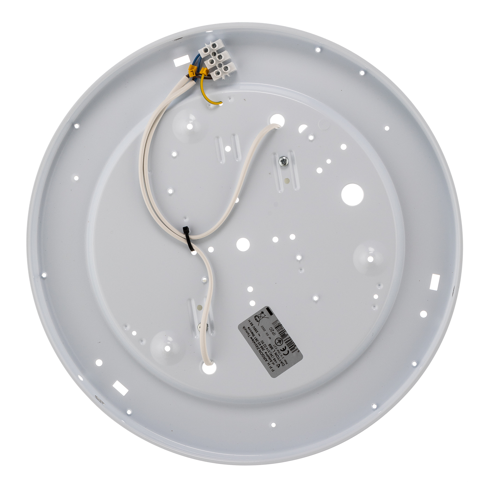 Taklampe Dayton, gulllakkert Ø 35 cm