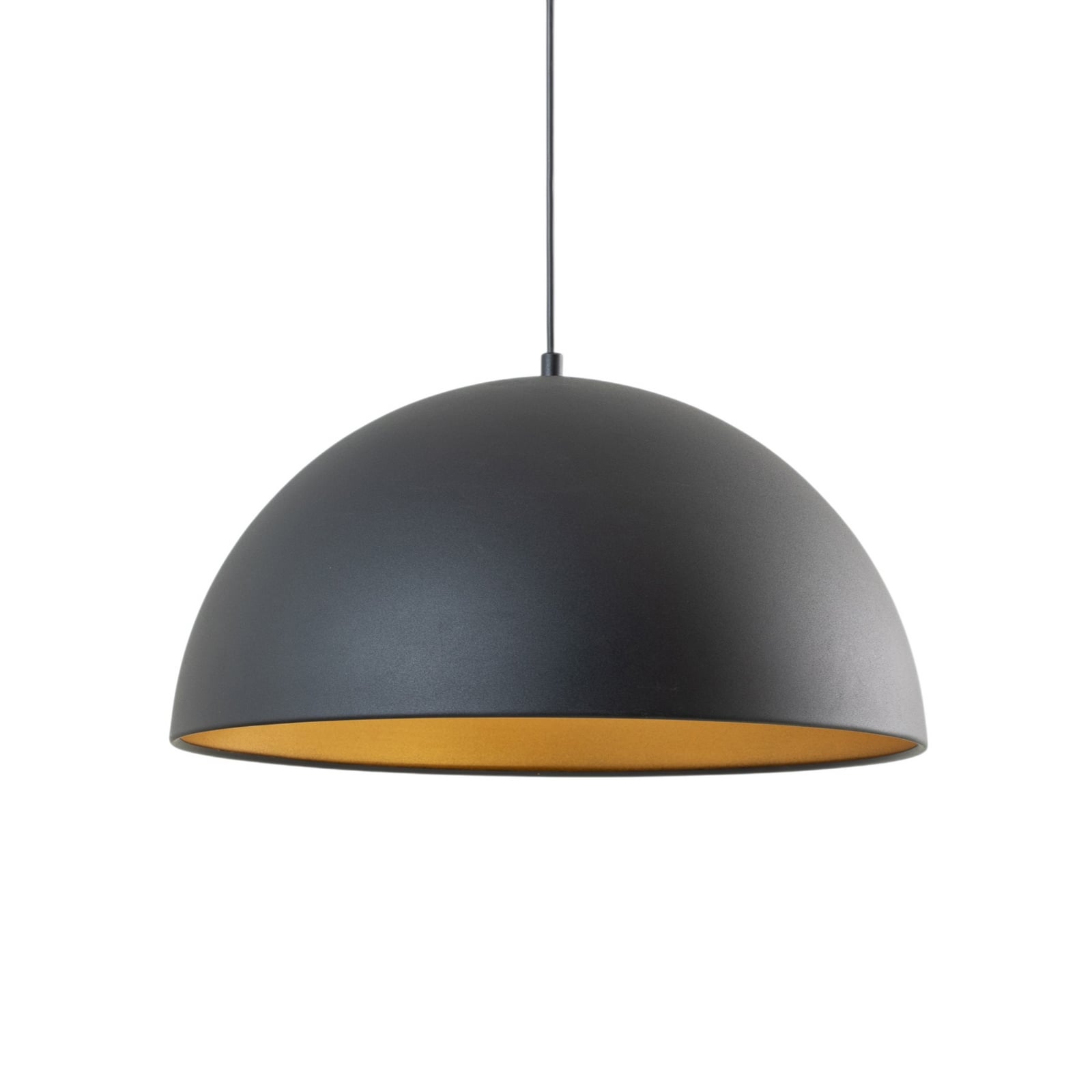 Lipeo pendant light, black/gold, Ø 50 cm, metal, E27