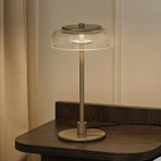 Nuura LED-bordlampe Blossi, høyde 31 cm, gullfarget/klar