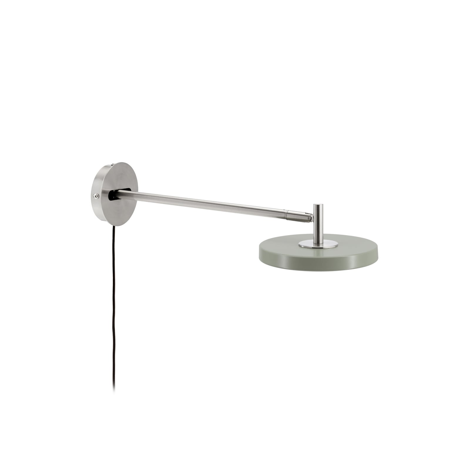 Asteria Long LED-Wandlampe, oliv, Stahl, Stecker - UMAGE