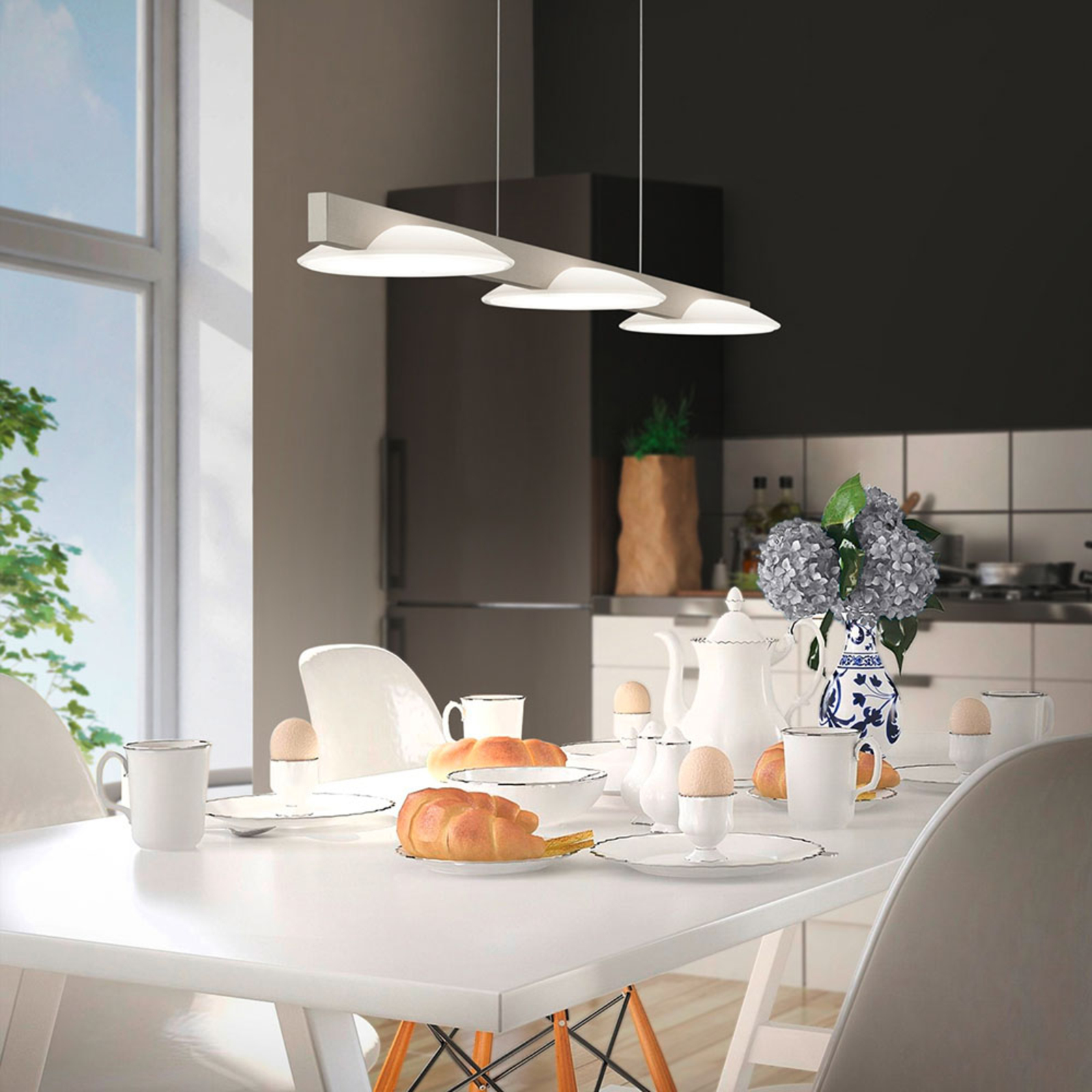 Helestra Pole LED-Hängeleuchte dreiflammig