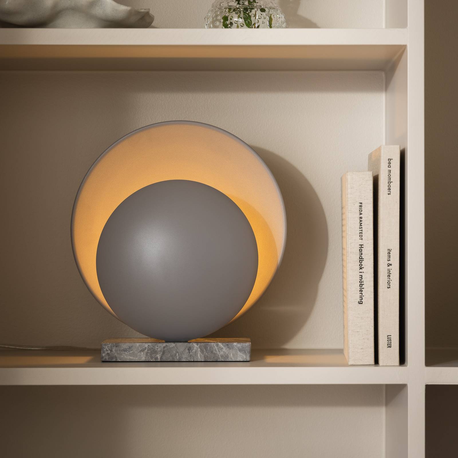 Globen Lighting Tischleuchte ORBIT, grau, Marmor, Höhe 32 cm günstig online kaufen