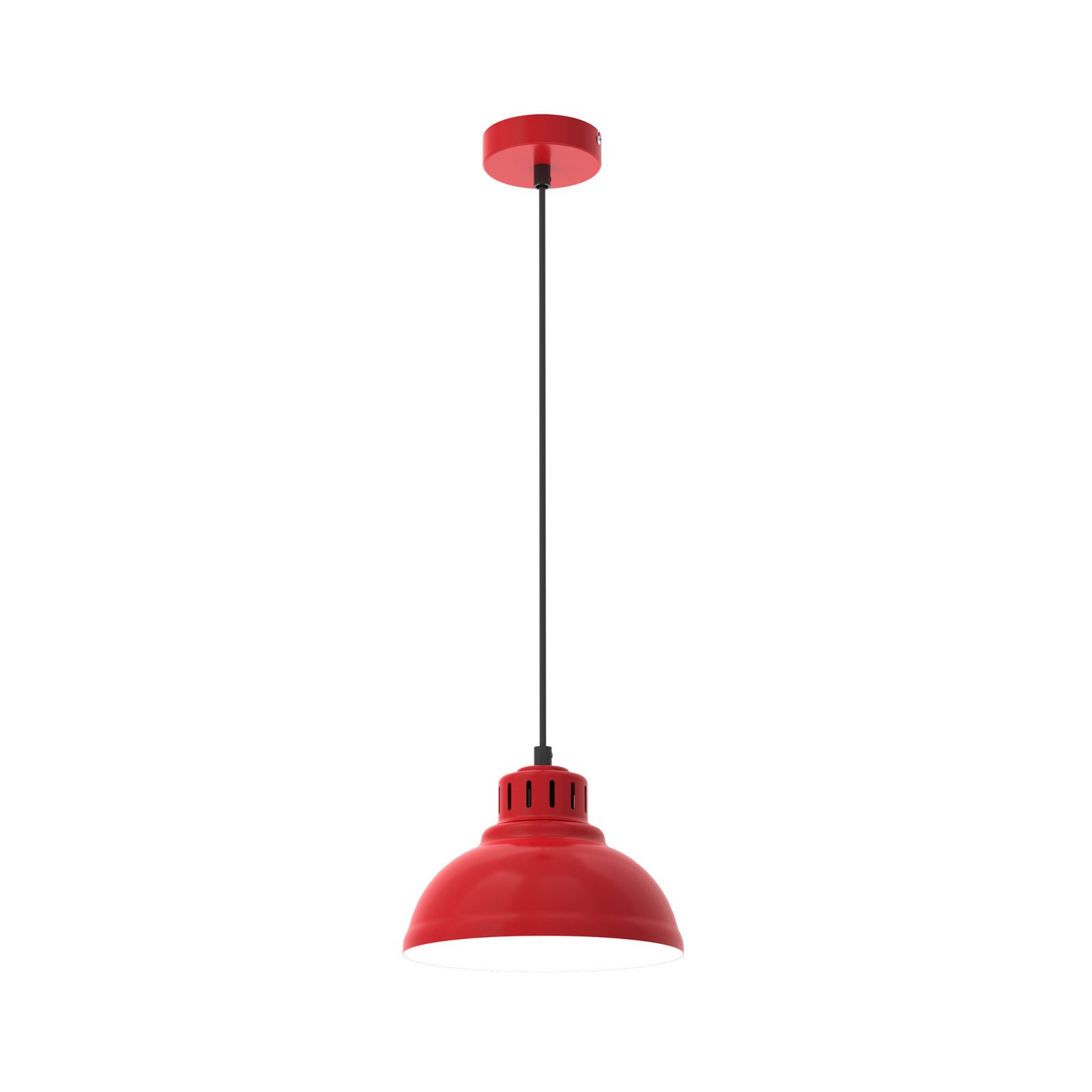 Lámpara colgante Sven, 1 luz, rojo, acero, E27