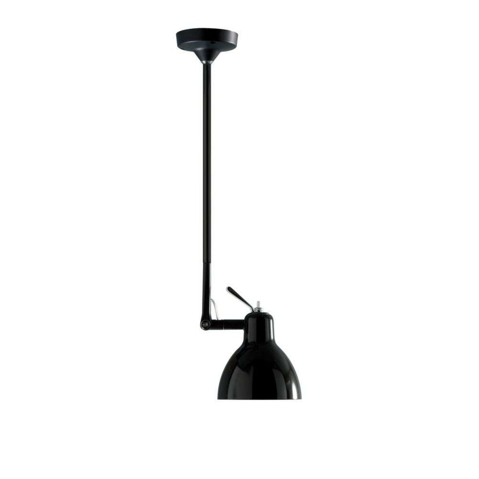 LUXY H1 Black/Glossy Black Ceiling Lamp - Rotaliana